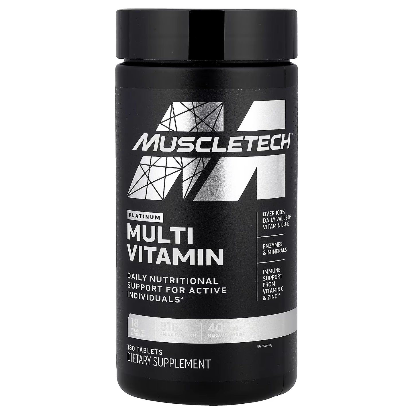 MUSCLETECH - PLATINUM MULTIVITAMIN 180 TABLETAS