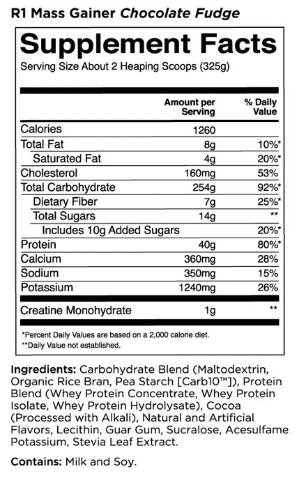 RULE ONE - MASS GAINER - 5.73LBS (8 SERV)