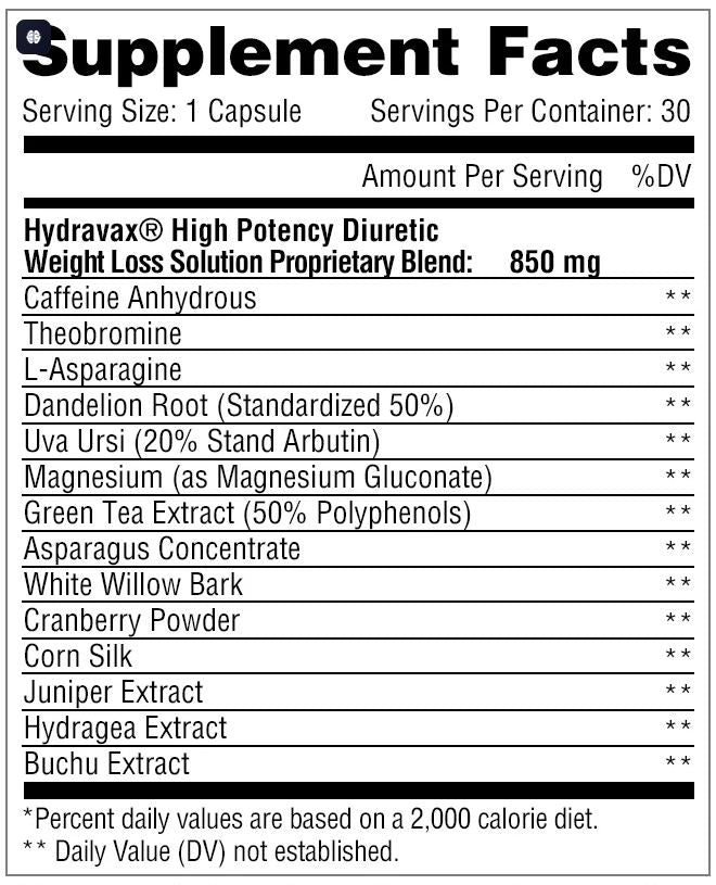 METABOLIC - HYDRAVAX (30 CAPS)