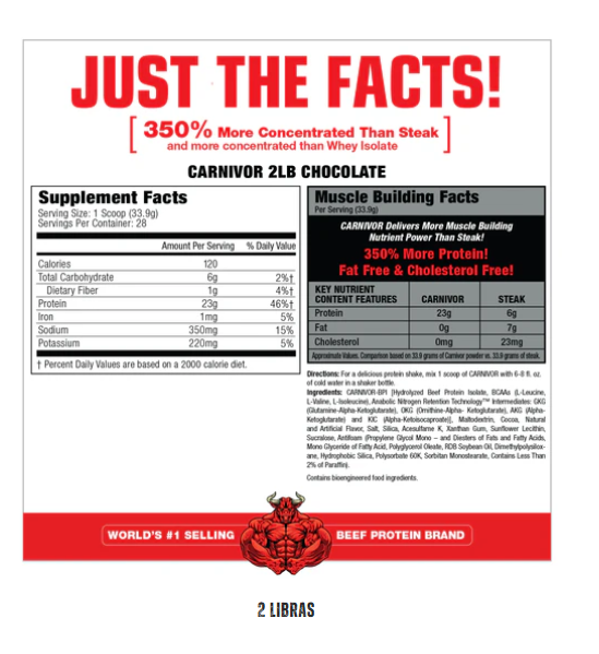 MUSCLEMEDS - CARNIVOR 2LBS - 28 SERV