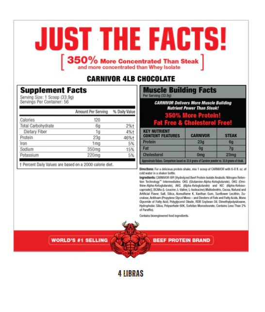 MUSCLEMEDS - CARNIVOR 4LBS - 56 SERV