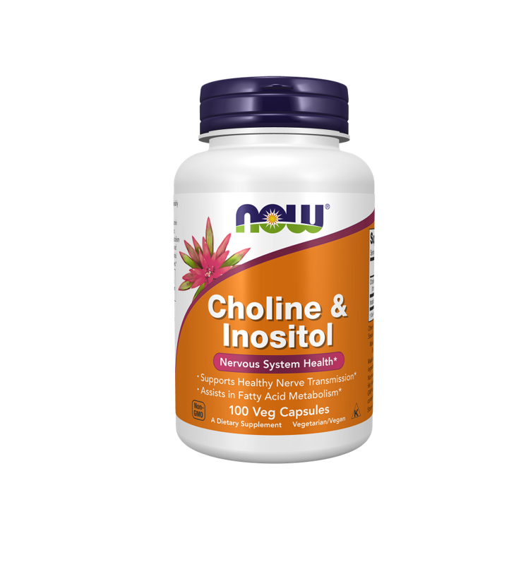 NOW - CHOLINE & INOSITOL 250MG - 100CAP