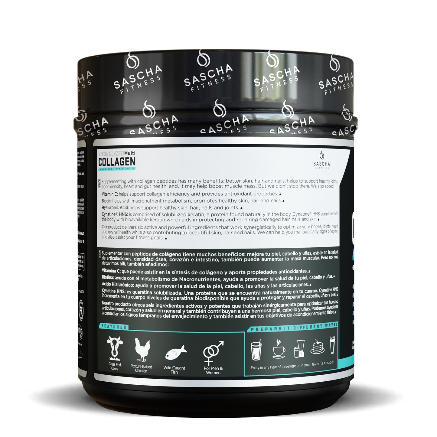 SASCHA FITNESS - HYDROLYZED MULTI COLLAGEN 416,5 GR