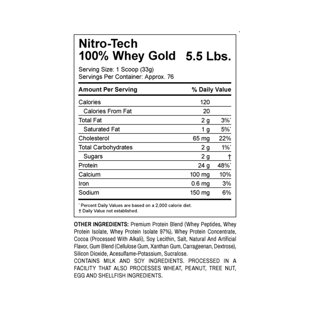 MUSCLETECH - NITRO TECH WHEY GOLD - 5,3 LBS (70 SERV).