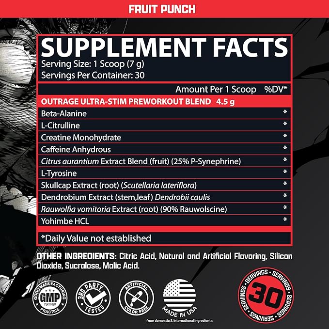NUTREX - OUTRAGE PRE WORKOUT - (30SERV)