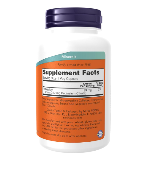 NOW - POTASSIUM CITRATE 90MG (100CAP)