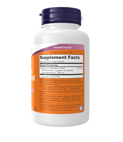 NOW - REVERASTROL 350MG - (60CAP)