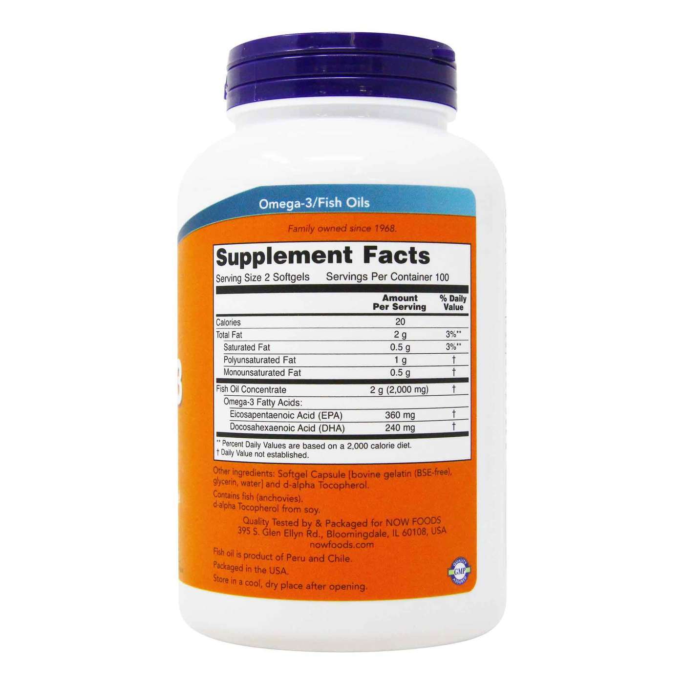 NOW - OMEGA 3 - 200 CAPS