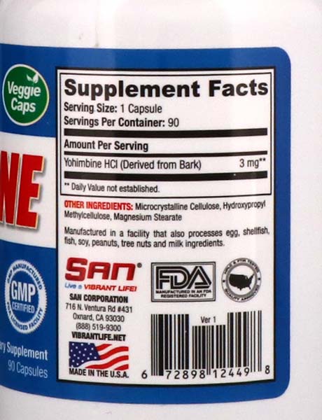 SAN - YOHIMBE (90 CAPS)