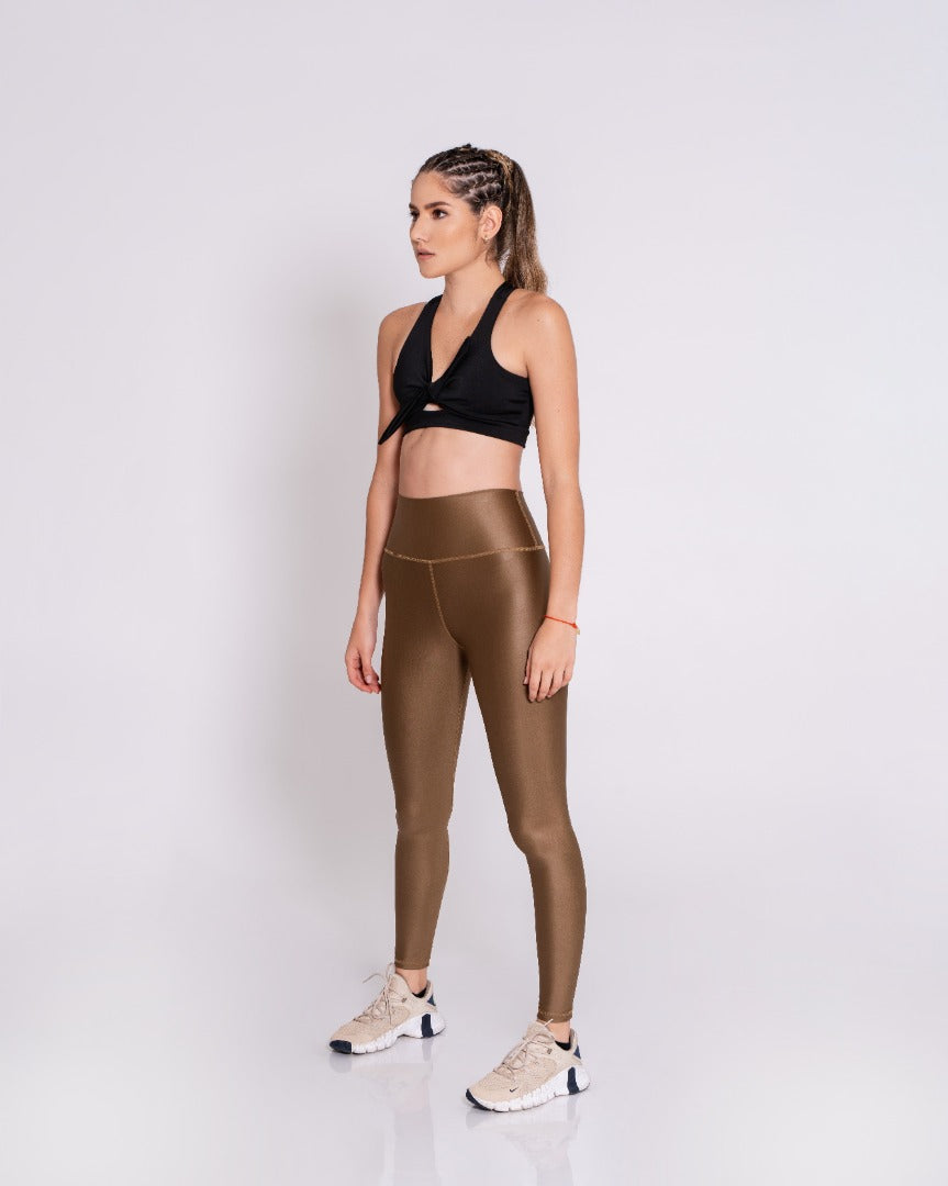 OWFIT LEGGINS - METALIZADA SIN CIERRE - BRONCE