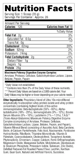 METABOLIC - PROTIZYME WHEY PROTEIN 2 LBS (26 SERV)