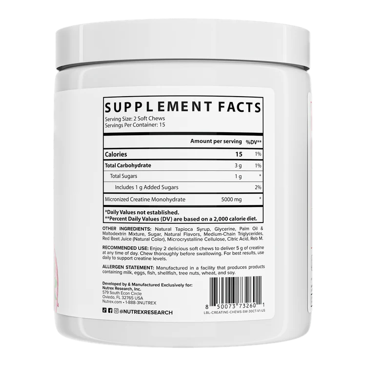 NUTREX - CREATINE SOFT CHEWS 15SERV