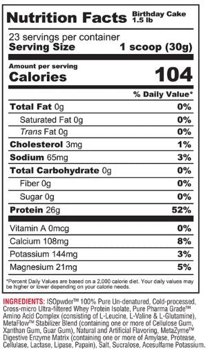 METABOLIC - ISO PWR 1.3 LB (23 SERV)