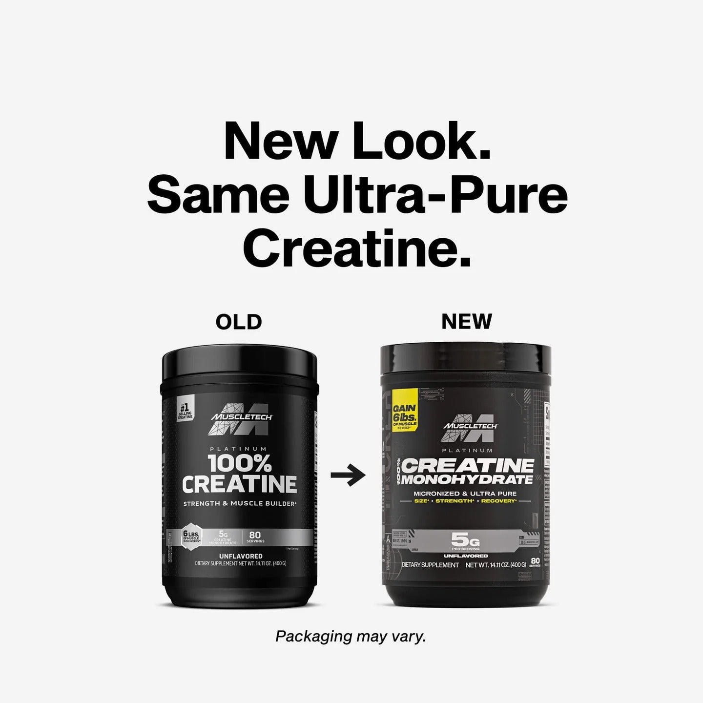 MUSCLETECH - CREATINA PLATINUM - 400G (80 SERV).