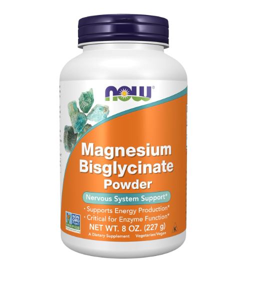 NOW - MAGNESIO BISGLYCINATE POWDER -8OZ