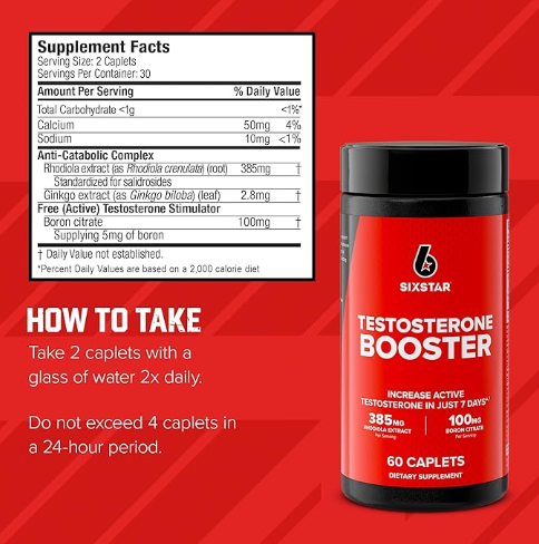 SIX STAR - TESTOSTERONE BOOSTER (60CAP)