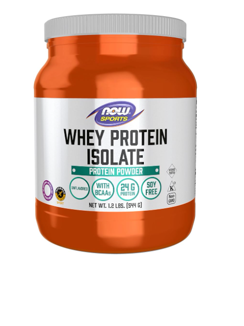 NOW - WHEY PROTEIN ISOLATE - UNFLAVORED 1.2LBS (19SERV)