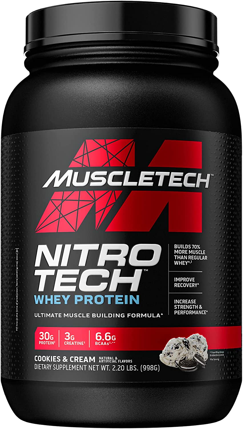 MUSCLETECH - NITRO TECH - WHEY PROTEIN -  2LBS (22 SERV).