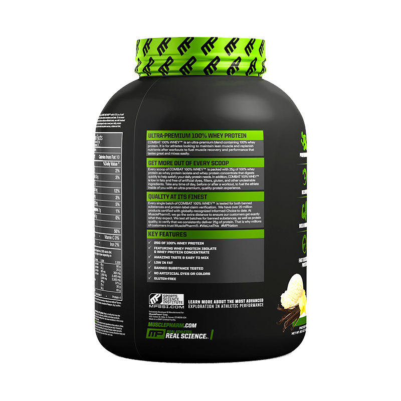 MUSCLEPHARM - COMBAT 100% WHEY - 5 LB (70 SERV).