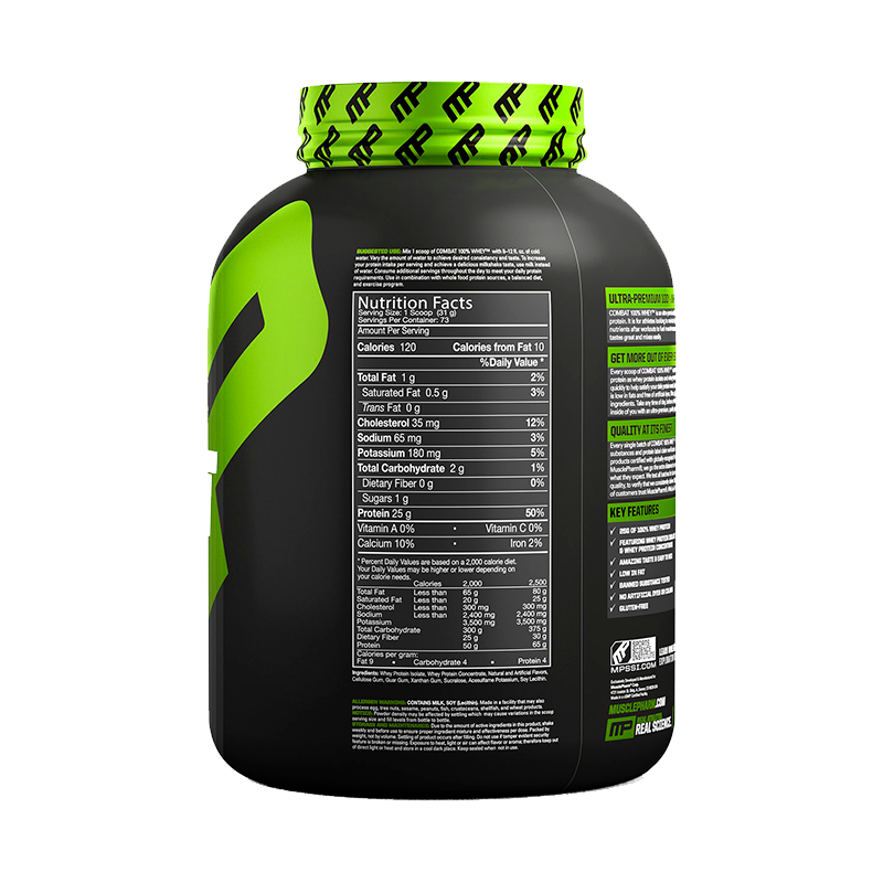 MUSCLEPHARM - COMBAT 100% WHEY - 5 LB (70 SERV).