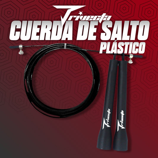 CUERDA TRIVECTA DE SALTO MANILLA DE PLASTICO