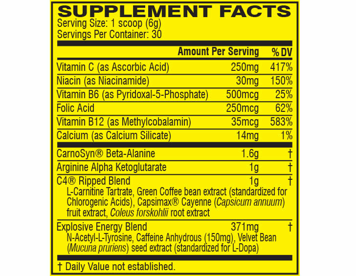 CELLUCOR - C4 RIPPED - (30 SERV).