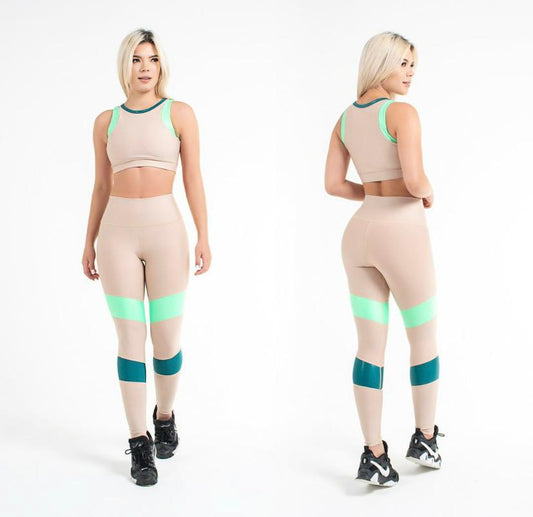 BURNING CONJUNTO LEGGINS - BAHAMA - NUDE