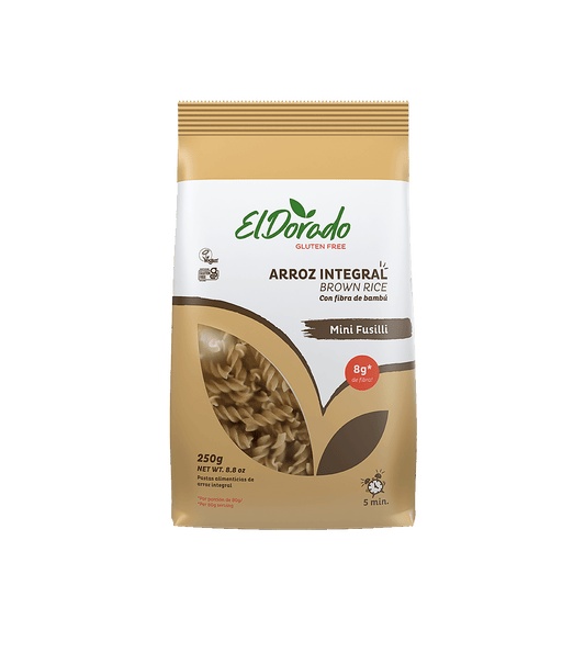 EL DORADO - PASTA DE ARROZ INTEGRAL MINI FUSILLI - 250G