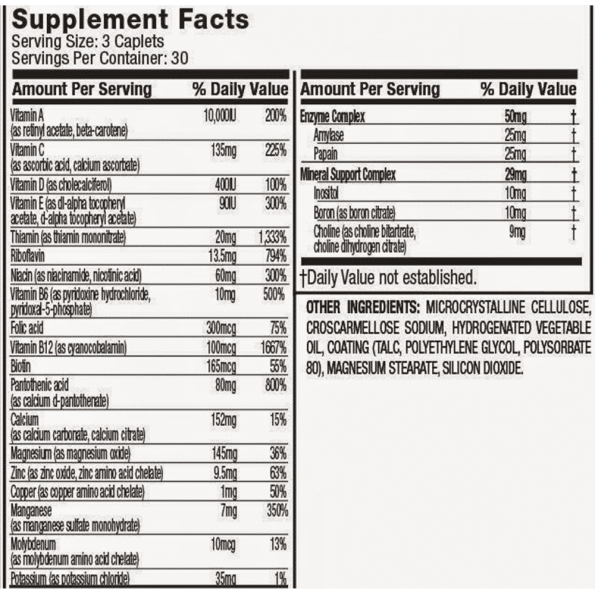 MUSCLETECH - PLATINUM MULTIVITAMIN